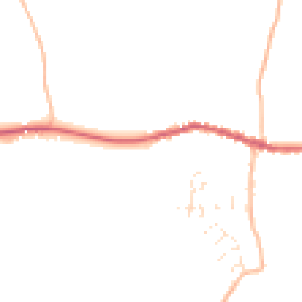 Daytime road noise heatmap for EX17 6ES