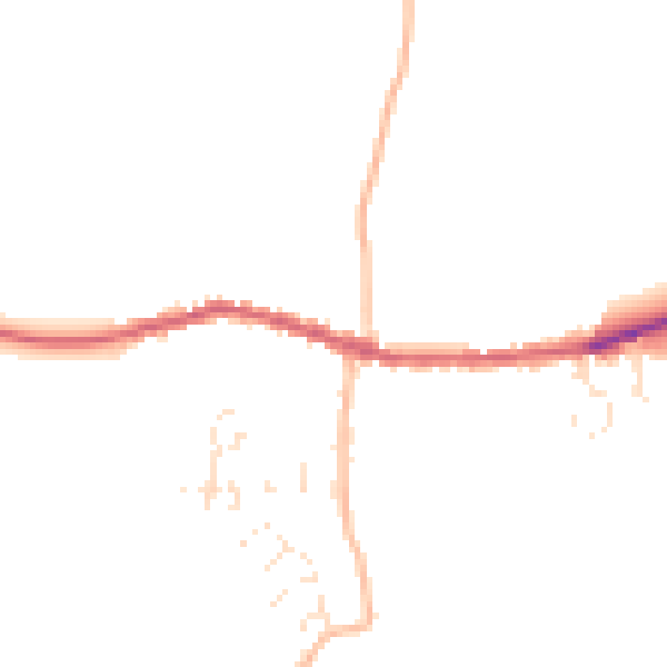 Daytime road noise heatmap for EX17 6EZ