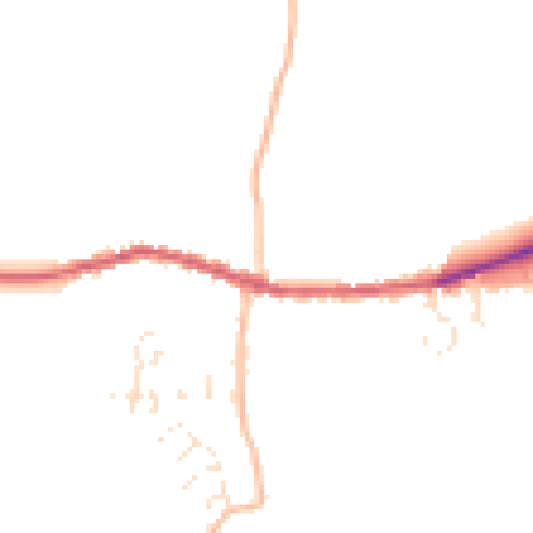 Daytime road noise heatmap for EX17 6HA
