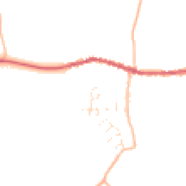 Daytime road noise heatmap for EX17 6JZ