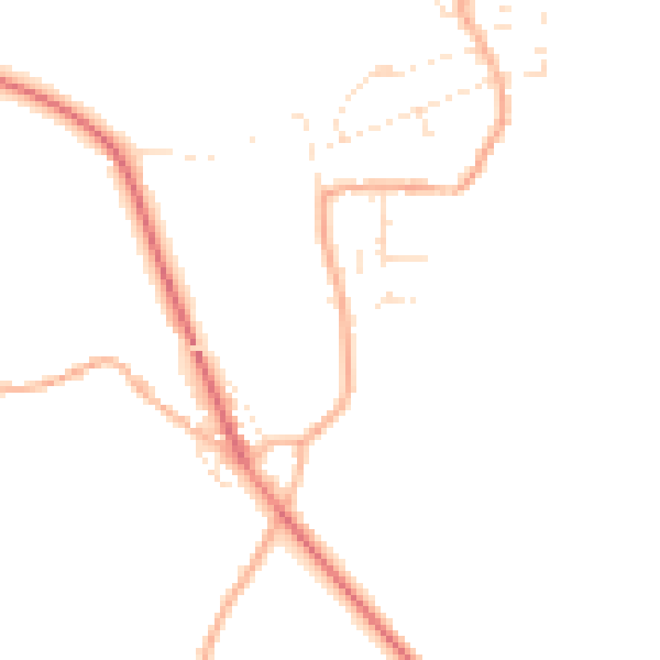 Daytime road noise heatmap for EX17 6PU