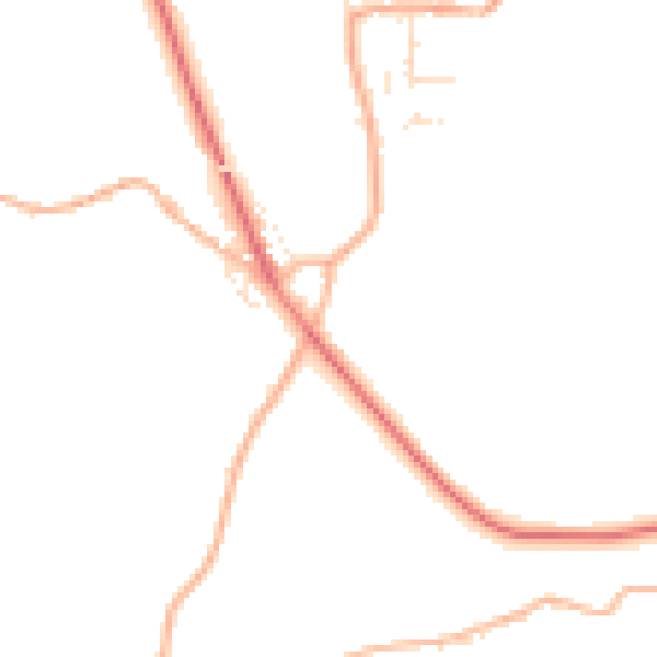 Daytime road noise heatmap for EX17 6QT