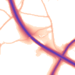 Daytime road noise heatmap for EX2 0AD