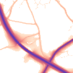 Daytime road noise heatmap for EX2 0AF