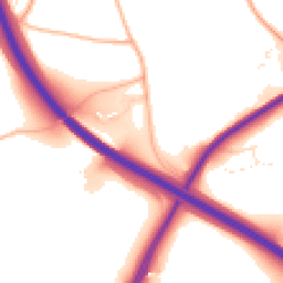 Daytime road noise heatmap for EX2 0AH