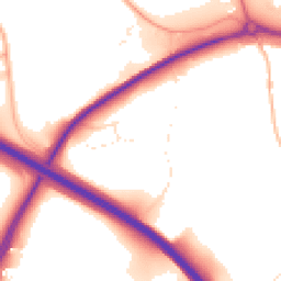 Daytime road noise heatmap for EX2 0AR