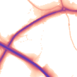 Daytime road noise heatmap for EX2 0AS
