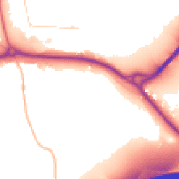 Daytime road noise heatmap for EX2 0AW