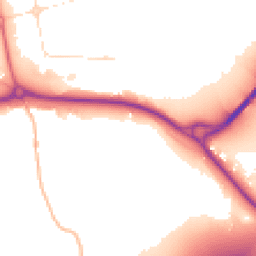 Daytime road noise heatmap for EX2 0AY