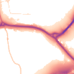 Daytime road noise heatmap for EX2 0AZ