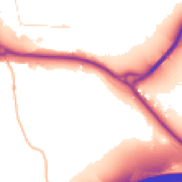 Daytime road noise heatmap for EX2 0BA