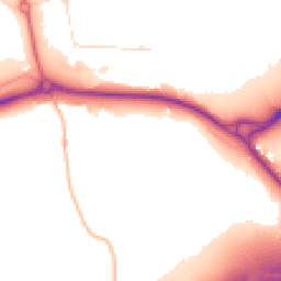 Daytime road noise heatmap for EX2 0BH