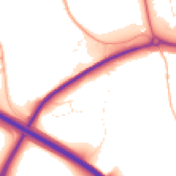Daytime road noise heatmap for EX2 0BN