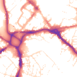 Daytime road noise heatmap for EX2 4AB