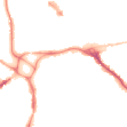 Night-time road noise heatmap for EX2 4AB