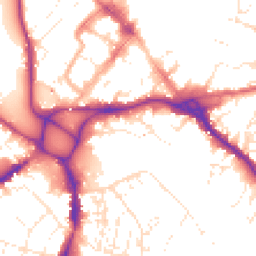 Daytime road noise heatmap for EX2 4AD