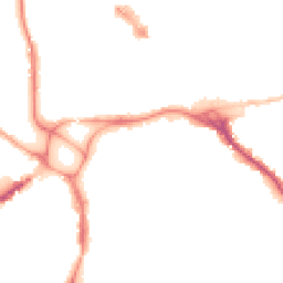 Night-time road noise heatmap for EX2 4AD
