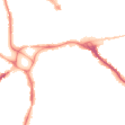 Night-time road noise heatmap for EX2 4AE