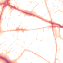 Daytime road noise heatmap for EX2 4AG