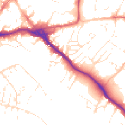 Daytime road noise heatmap for EX2 4AH