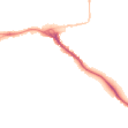 Night-time road noise heatmap for EX2 4AT