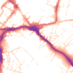 Daytime road noise heatmap for EX2 4AY