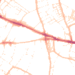 Daytime road noise heatmap for EX2 4BJ