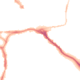 Night-time road noise heatmap for EX2 4BZ
