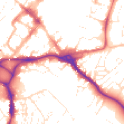 Daytime road noise heatmap for EX2 4DA