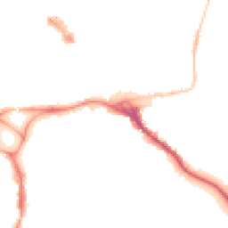 Night-time road noise heatmap for EX2 4DA