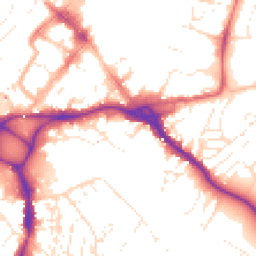 Daytime road noise heatmap for EX2 4DB