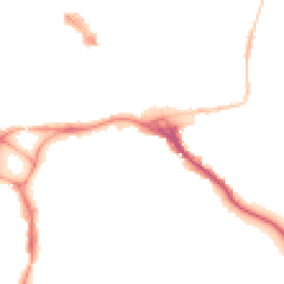 Night-time road noise heatmap for EX2 4DB