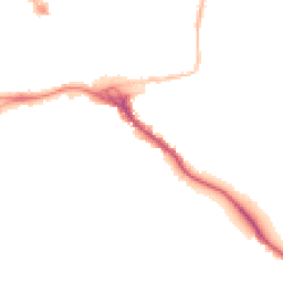 Night-time road noise heatmap for EX2 4DF