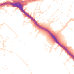 Daytime road noise heatmap for EX2 4DP