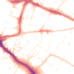 Daytime road noise heatmap for EX2 4EH