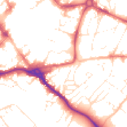 Daytime road noise heatmap for EX2 4HA