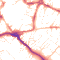 Daytime road noise heatmap for EX2 4HN