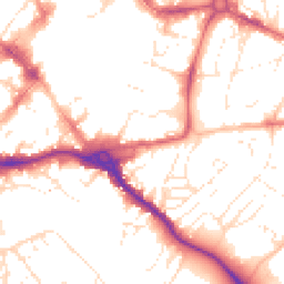 Daytime road noise heatmap for EX2 4HY