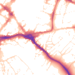 Daytime road noise heatmap for EX2 4JE