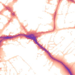 Daytime road noise heatmap for EX2 4JP
