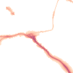 Night-time road noise heatmap for EX2 4JP