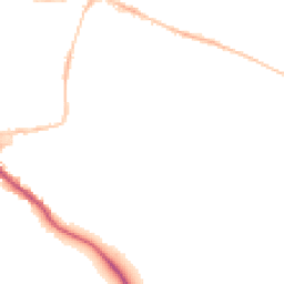 Night-time road noise heatmap for EX2 4LA