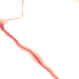 Night-time road noise heatmap for EX2 4LX