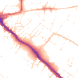 Daytime road noise heatmap for EX2 4LY