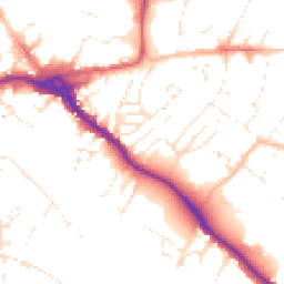 Daytime road noise heatmap for EX2 4NA