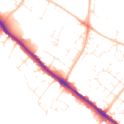 Daytime road noise heatmap for EX2 4RA