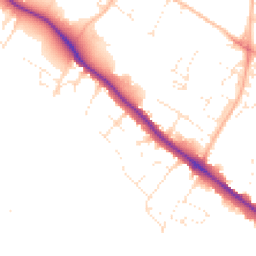 Daytime road noise heatmap for EX2 4RQ