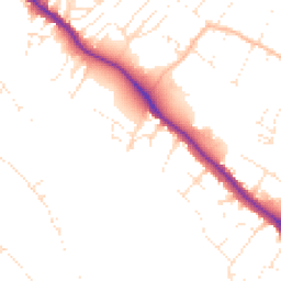 Daytime road noise heatmap for EX2 4RU