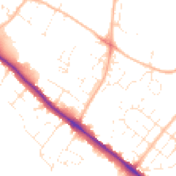 Daytime road noise heatmap for EX2 4RZ