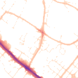 Daytime road noise heatmap for EX2 4SE
